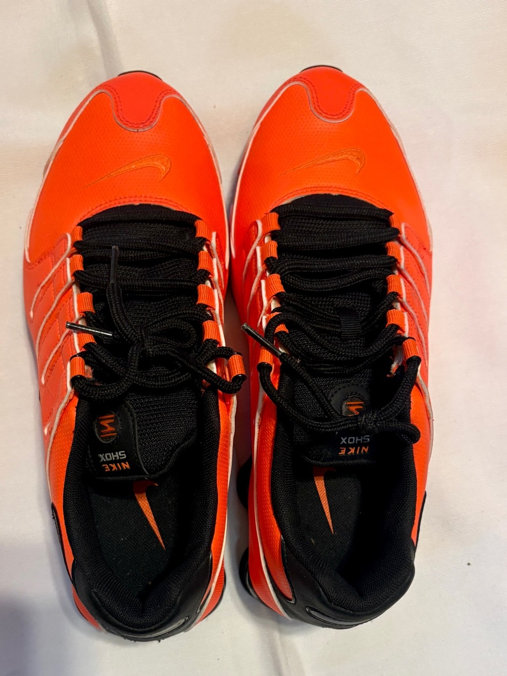 Nike Orange and Black Shox Running Shoes